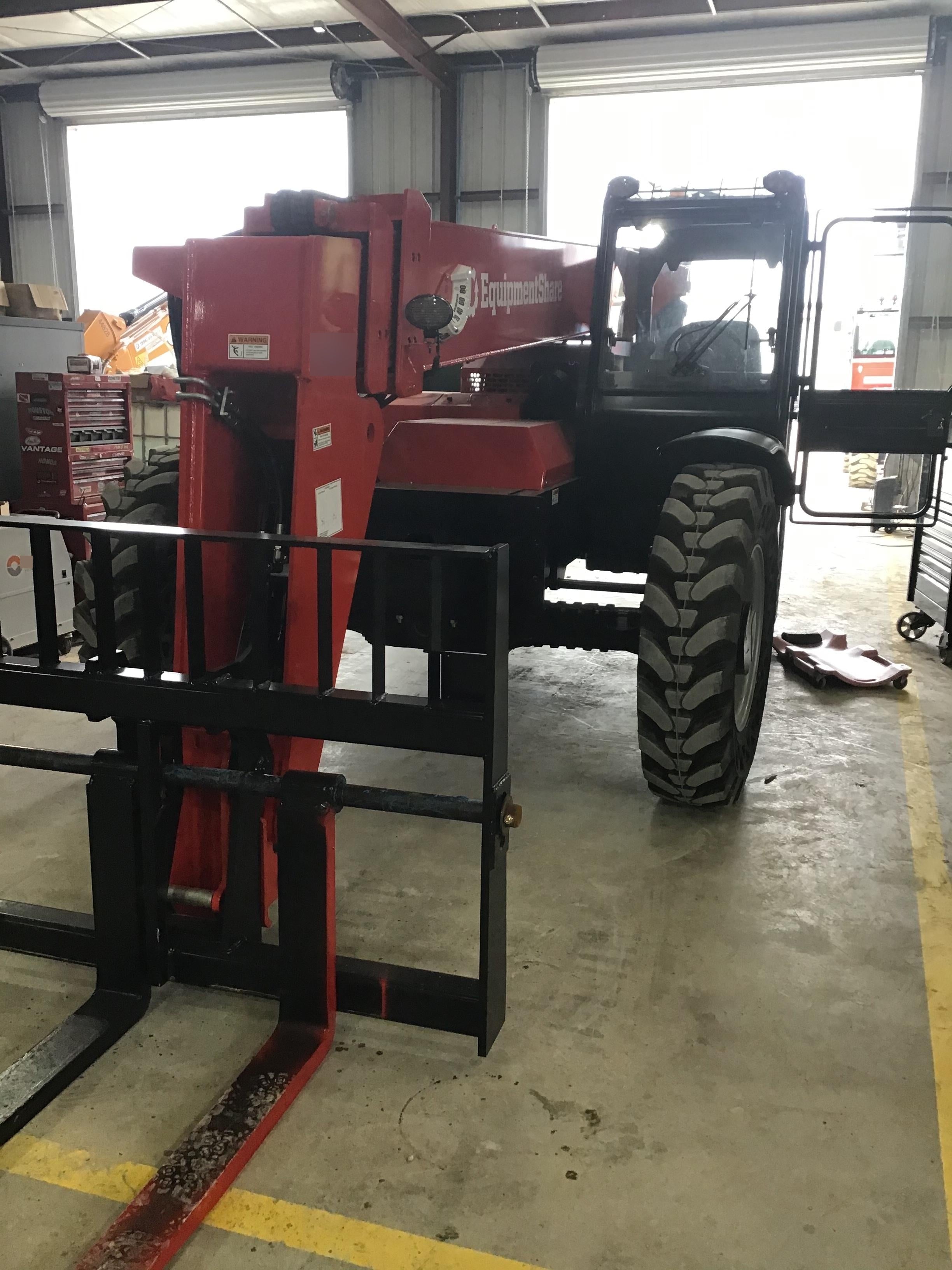 2020 Manitou MTA8044 74hp T4F, Cab/Heat/Air, Cab and Boom LED work lights, Auxiliary Hydraulics, Solid Tires, Amber strobe, Lift Hook w/66" Carriage, 60" Forks