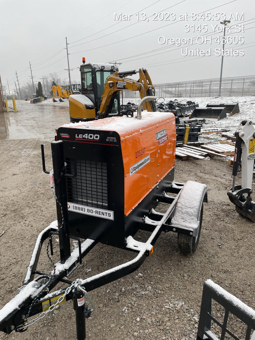 2022 Lincoln Electric LE400 Kubota V1505, Trlr, Cable Rack, Light Kit, ES Decals, T3