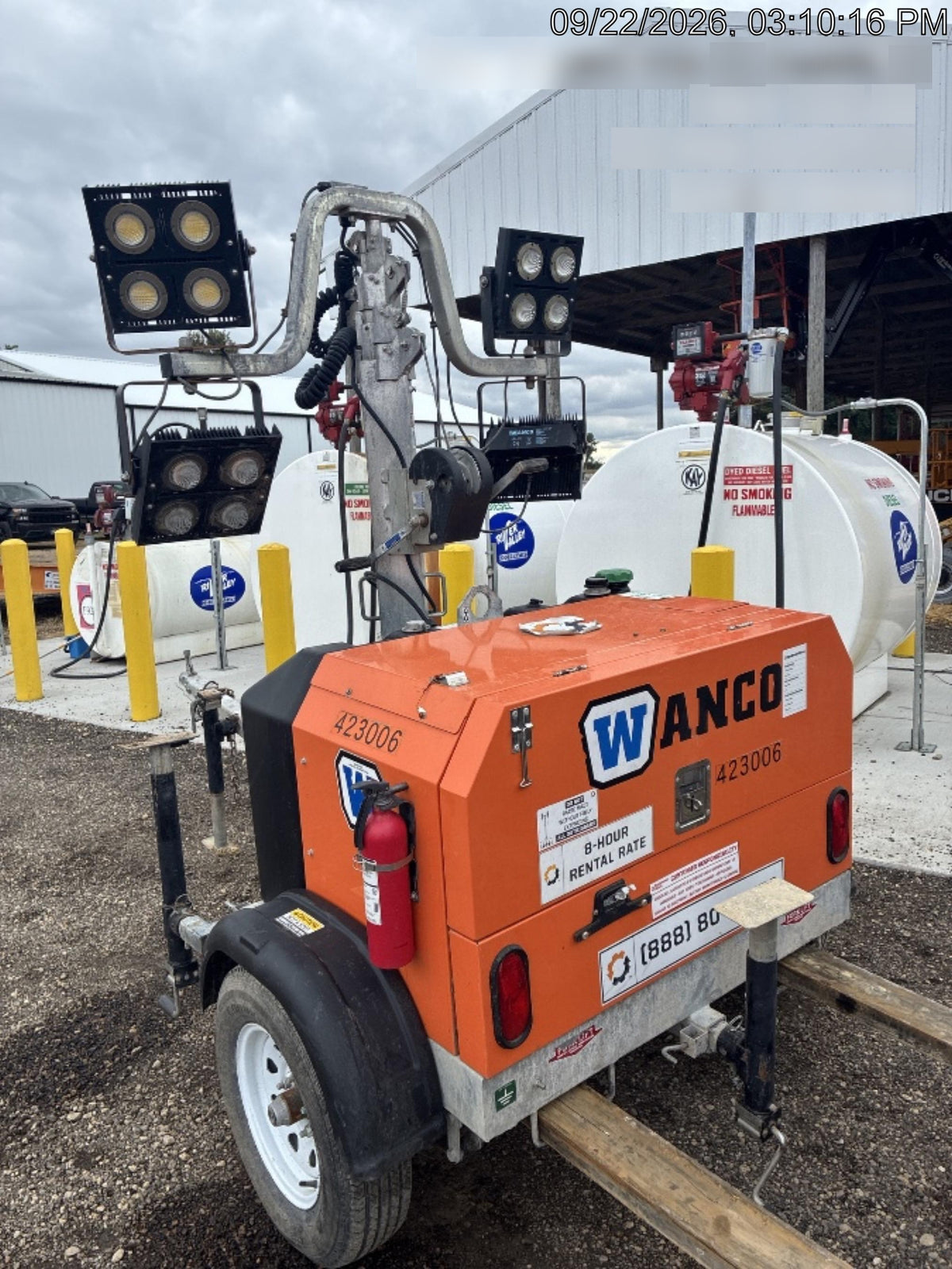 2024 Wanco WLTT-4MM4K Diesel, Deep Sea Controller, Shore Power Plug, Auto Start, (4) 350W LED Floodlights, 4kW Generator, 60 Gal Fuel Tank, 2" Ball, T3