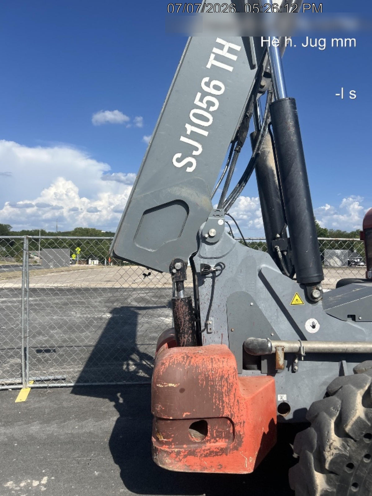 2018 Skyjack SJ1056 TH Skyjack 1056 TH Telehandler w/Open ROPS, Work Lights/Beacon, Solid Tires, 60" Carriage and Forks