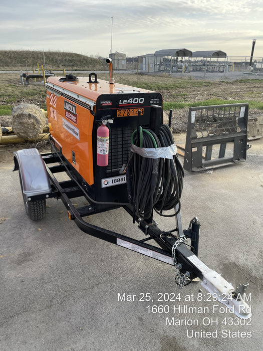 2022 Lincoln Electric LE400 Kubota V1505, Trlr, Cable Rack, Light Kit, ES Decals, T3