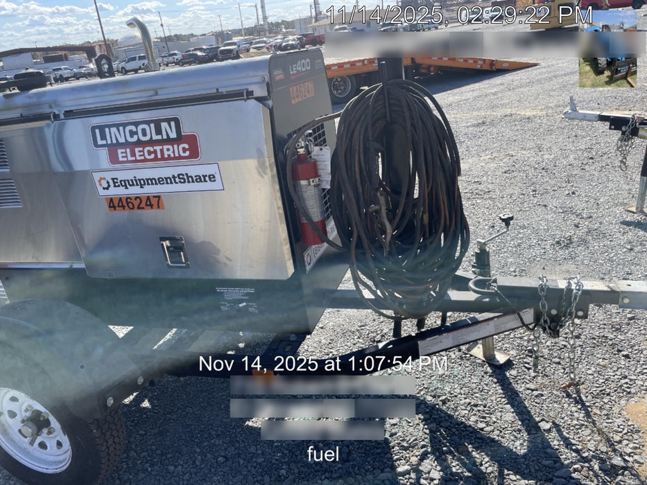 2024 Lincoln Electric LE400 Kubota V1505, Trlr, Cable Rack, Light Kit, ES Decals, T3