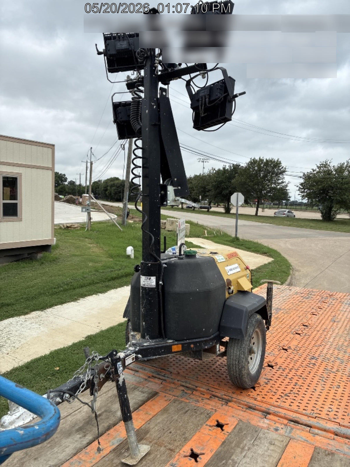 2022 Allmand NLV3GR (4) LED Light Fixture 350W, 23' Vertical Mast, 3kW Prime, Towable, Deep Sea L401, Leveling Jacks, Yanmar T4F 5.8hp