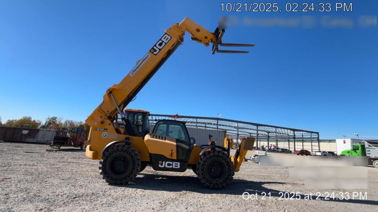 2020 JCB 512-56 Cab/Heat/Air, 109Hp, Solid Tires, Work Lights, Beacon, Aux Hydraulics, Back up Alarm, Lifting Eye, ES Decals