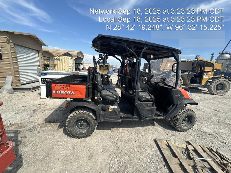 2020 Kubota RTV-X1140W-H Canopy, Diesel, 2 Seater, HDWS Tires, Windshield, Back up Alarm, Amber Strobe Light, Cargo Box