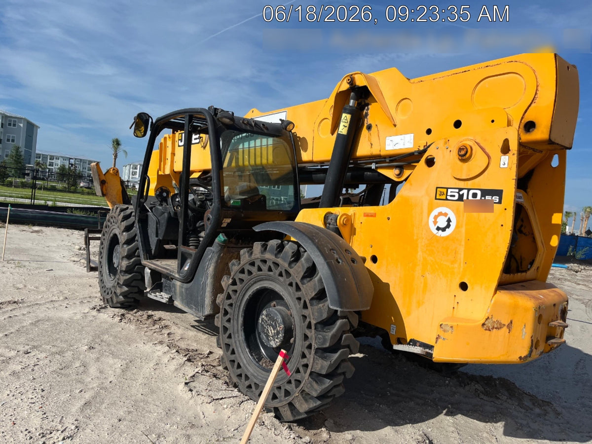 2020 JCB 510-56 Canopy, Solid Tires, Work Lights, Beacon, Aux Hydraulics, Back up Alarm, Lifting Eye, ES Decals