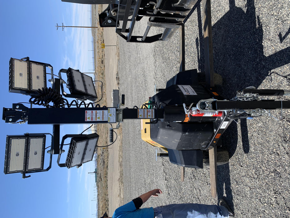 2020 Allmand NLV3GR (4) LED Light Fixture 350W, 23' Vertical Mast, 3kW Prime, Towable, Deep Sea L401, Leveling Jacks, Yanmar T4F 5.8hp