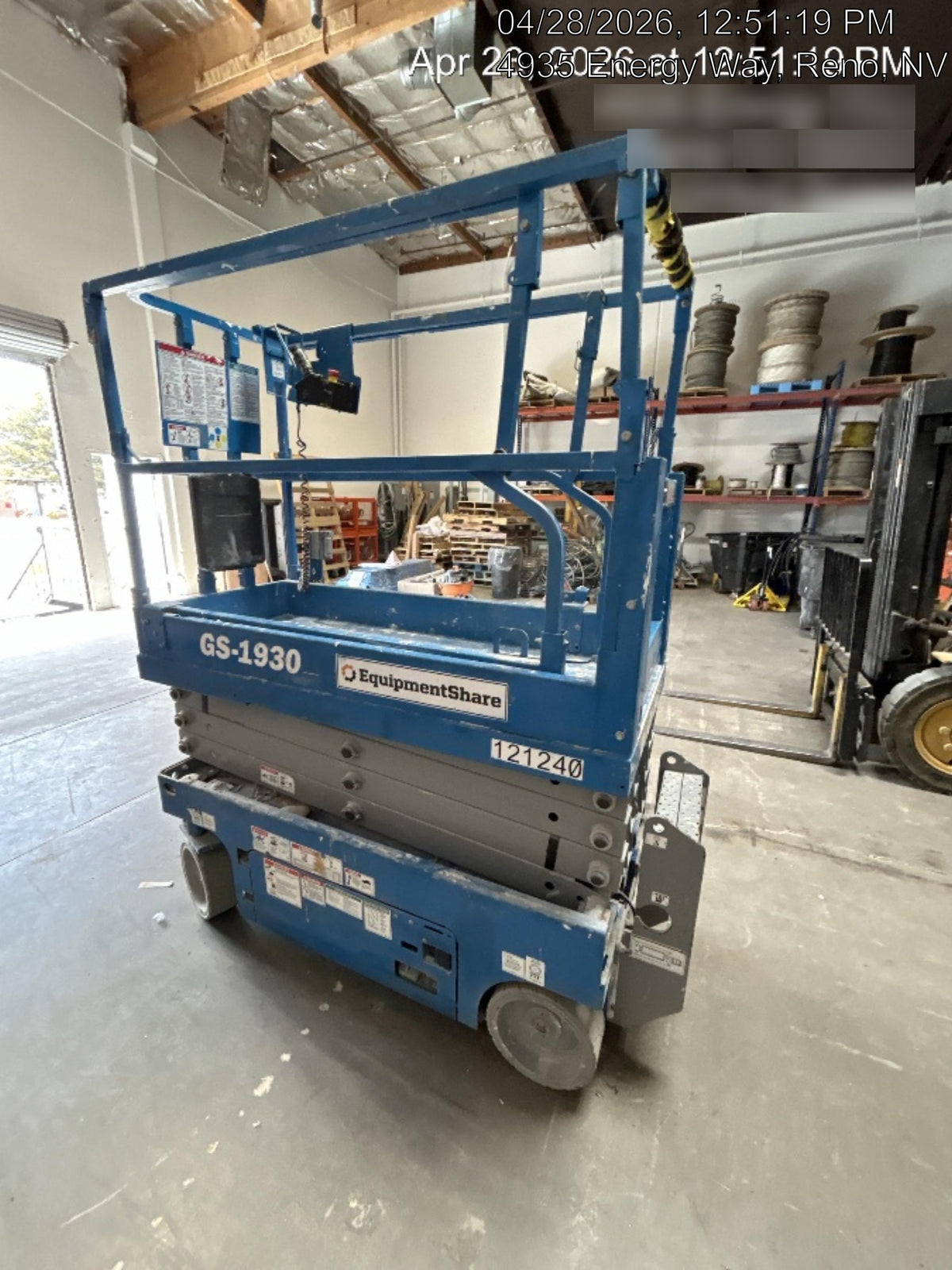 2020 Genie GS-1930 Solid Non Marking Tires, Beacon, Folding rails with half height swing gate, Telematics