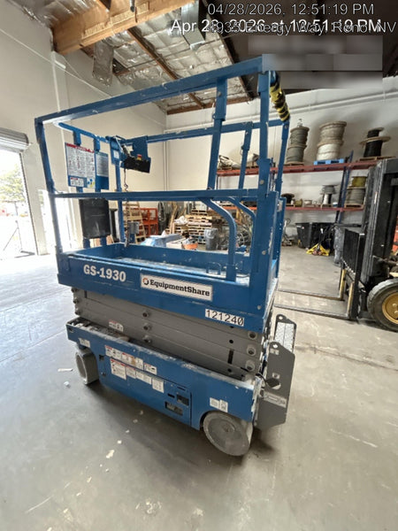 2020 Genie GS-1930 Solid Non Marking Tires, Beacon, Folding rails with half height swing gate, Telematics