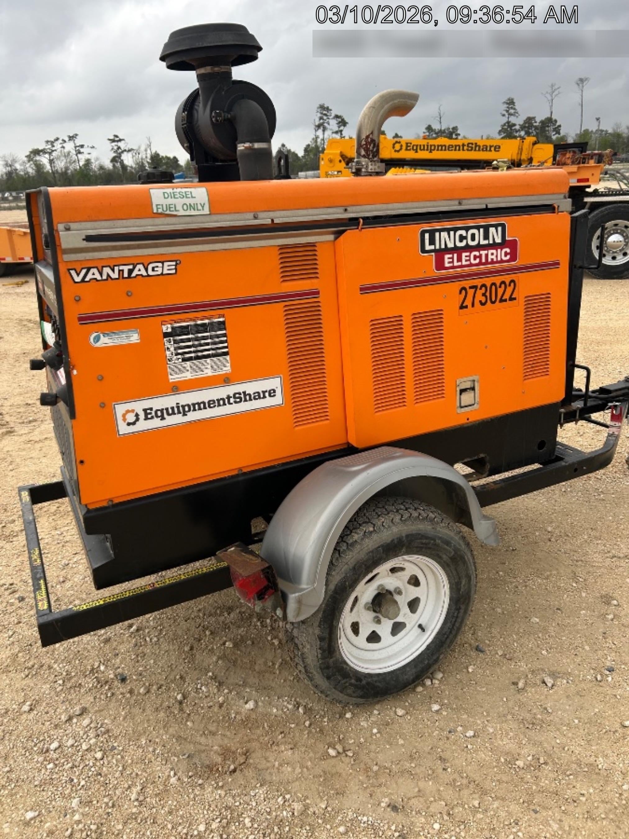 2022 Lincoln Electric Vantage 549X Crosslink Technology, Trailer Mounted, ES Decals, T3