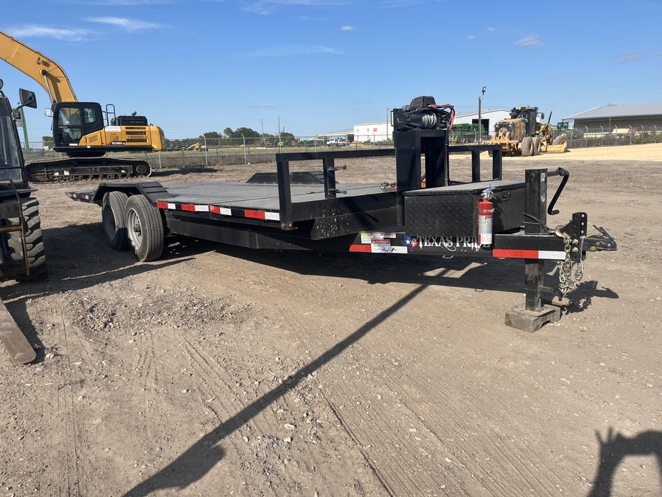2024 TEXAS PRIDE TRAILERS 21' Lowboy Gravity Tilt Bed 14K Bumper Pull Trailer