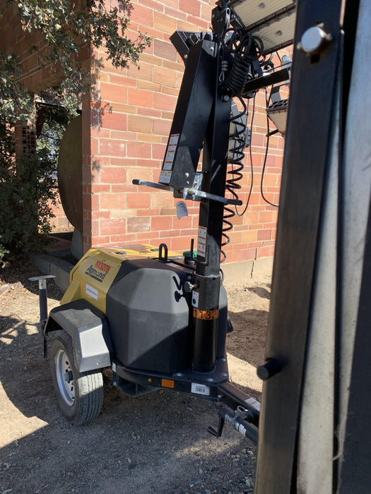 2020 Allmand NLV3GR (4) LED Light Fixture 350W, 23' Vertical Mast, 3kW Prime, Towable, Deep Sea L401, Leveling Jacks, Yanmar T4F 5.8hp