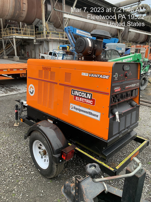 2021 Lincoln Electric Vantage 549X Ready Pak 3, ORANGE (includes trailer, cable rack, fender light kit)