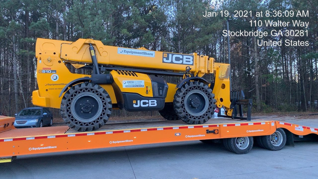 2020 JCB 510-56 Canopy, Solid Tires, Work Lights, Beacon, Aux Hydraulics, Back up Alarm, Lifting Eye, ES Decals