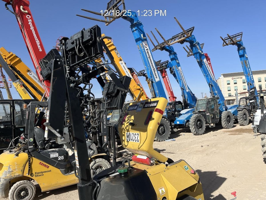 2022 Allmand NLV3GR (4) LED Light Fixture 350W, 23' Vertical Mast, 3kW Prime, Towable, Deep Sea L401, Leveling Jacks, Yanmar T4F 5.8hp