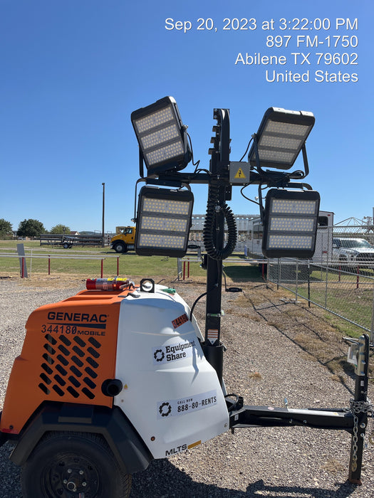 2023 Generac MLT2 Diesel, Flex Switch 120V Input, Powerzone Controller, (4) 320W LED Lights, 4kW Generator, 39.9 Gal Fuel Tank, 2" Ball, T3