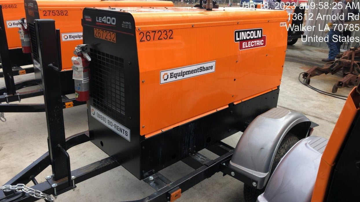 2022 Lincoln Electric LE400 Kubota V1505, Trlr, Cable Rack, Light Kit, ES Decals, T3