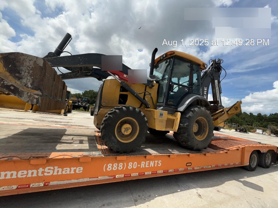 2020 John Deere 410L - Extendable Stick Cab/Heat/Air, 4WD, Extendable Stick, Pilot Controls, 2 Way Hydraulics, TAG Manual QC