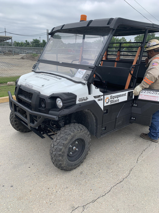 2022 Kawasaki Mule PRO-DXT Standard Options, Backup Alarm, Beacon, Plastic Hard Top, Poly Windshield, Horn Kit