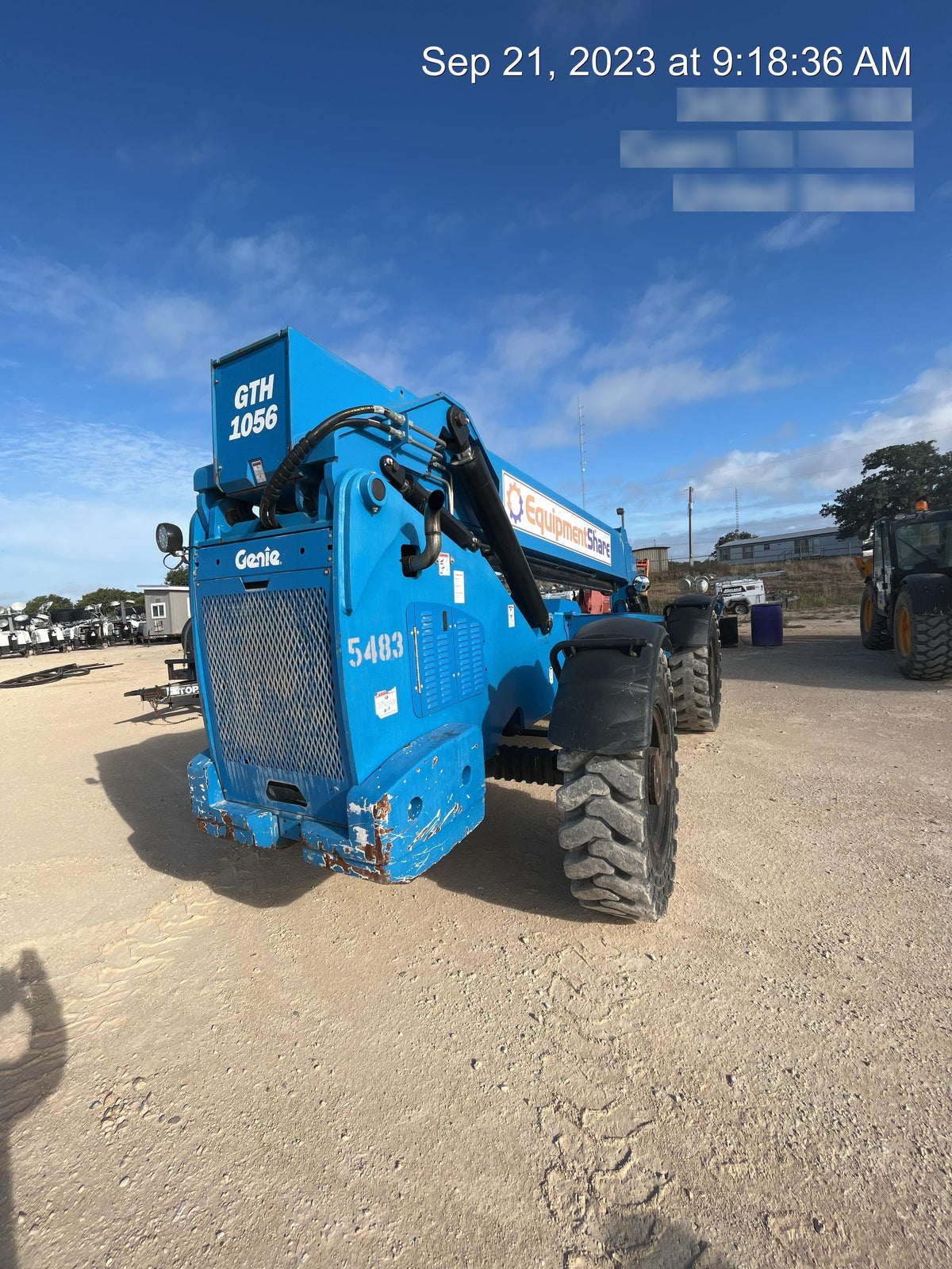 2017 Genie GTH-1056 Genie GTH1056, Solid Tires, 60" carriage, Open ROPS