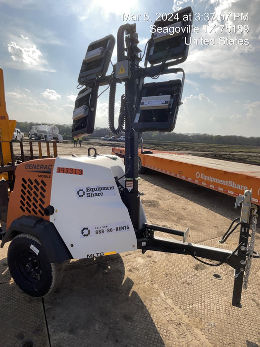 2024 Generac MLT2 Diesel, Flex Switch 120V Input, Powerzone Controller, 
(4) 320W LED Lights, 4kW Generator, 39.9 Gal Fuel Tank, 2" Ball, T3