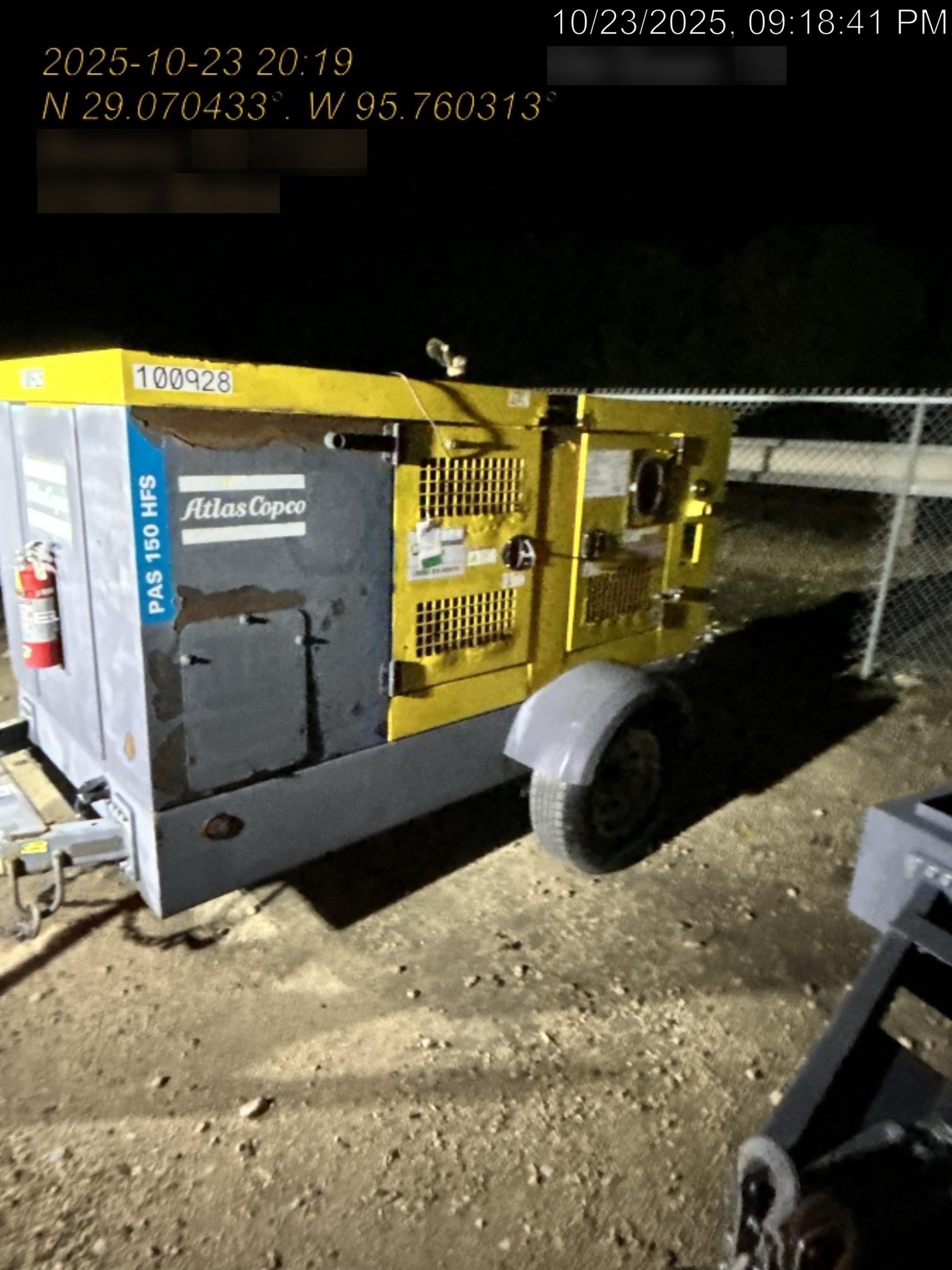 2020 ATLAS COPCO PAS 150 HF CS Enclosed