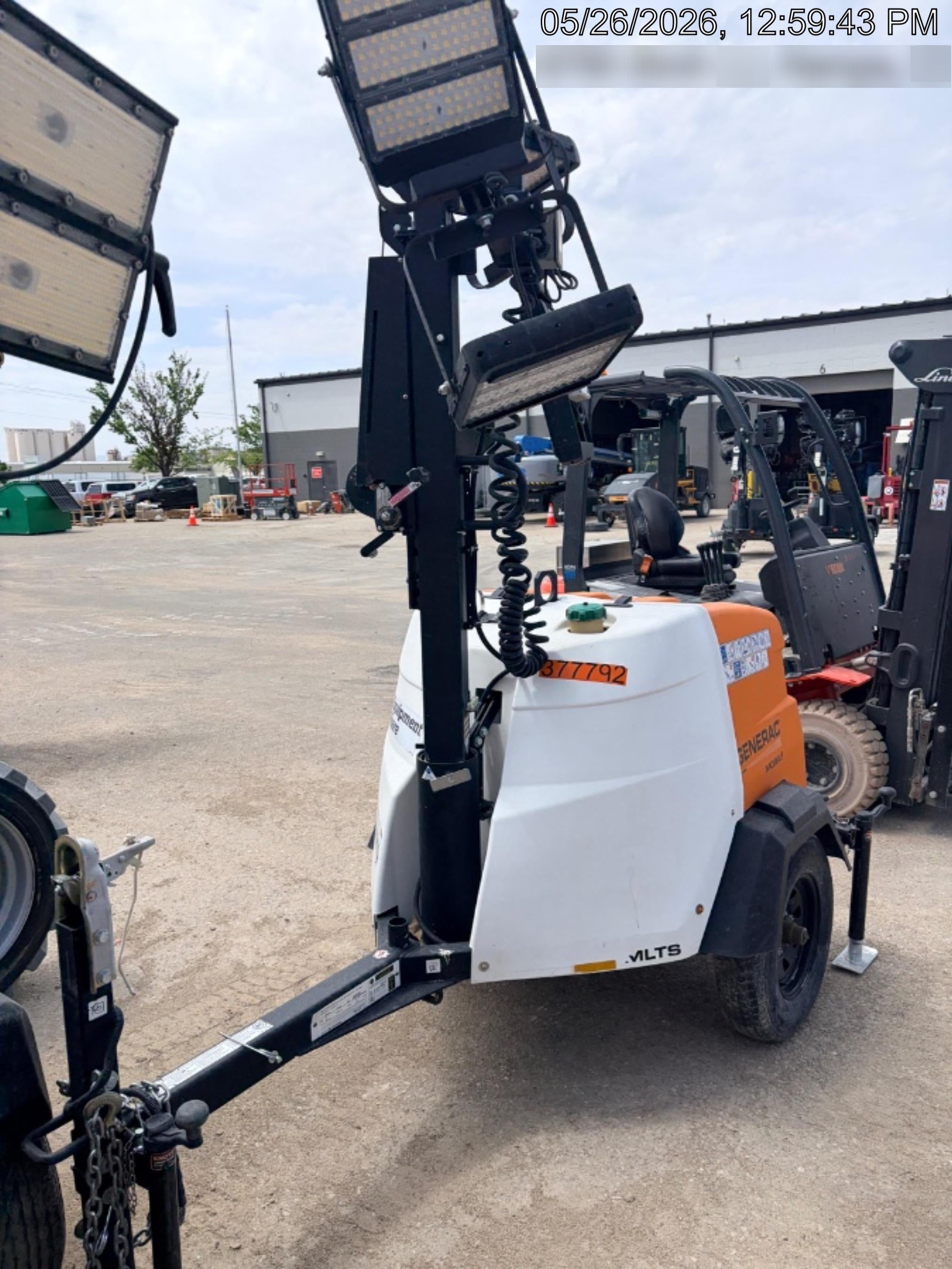 2023 Generac MLT2 Diesel, Flex Switch 120V Input, Powerzone Controller, 
(4) 320W LED Lights, 4kW Generator, 39.9 Gal Fuel Tank, 2" Ball, T3