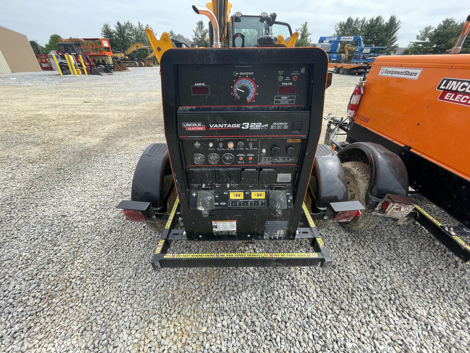 2021 Lincoln Electric Vantage 322 Vantage 322 Ready Pak 3 w/ Decals, ORANGE (includes trailer, cable rack, fender light kit) NO Telematics