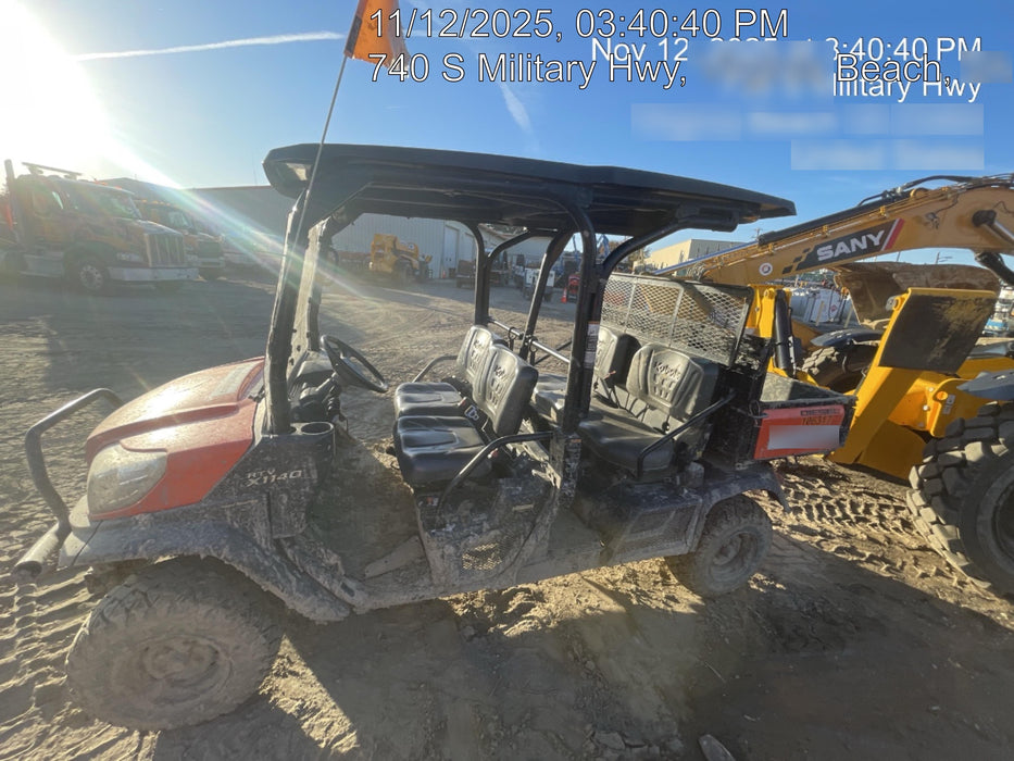 2020 Kubota RTV-X1140W-H Canopy, 4-Seater, Diesel, Windshield Acrylic Clear, Strobe Light, Backup Alarm