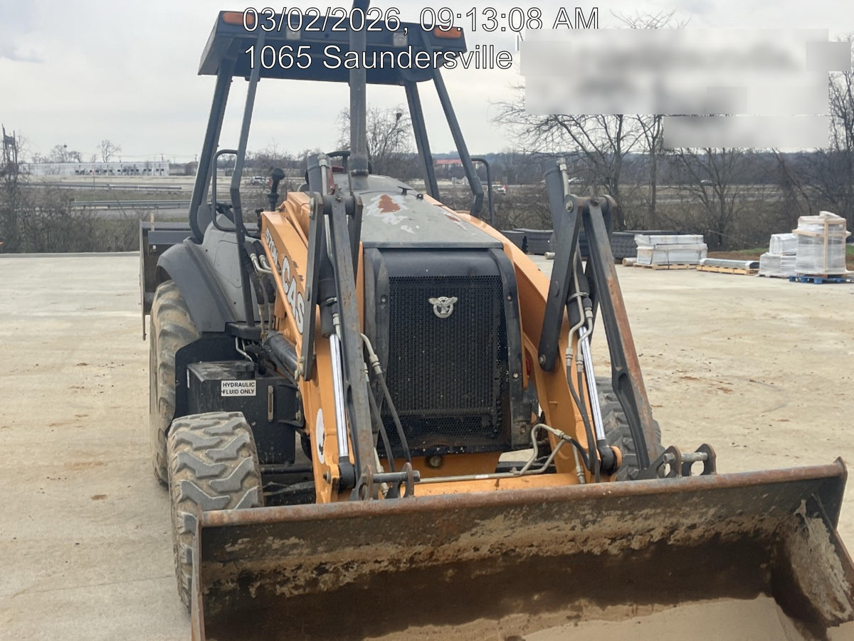 2019 Case 570N EP Canopy, 4WD, GP Front Bucket, Dual Tilt Cylinder, 84" Box Blade w/ Scarifier, Wheel Weights, Beacon