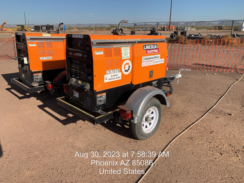 2023 Lincoln Electric LE400 Kubota V1505, Trlr, Cable Rack, Light Kit, ES Decals, T3