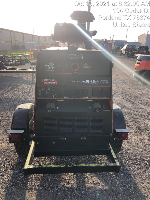 2021 Lincoln Electric Vantage 549X Ready Pak 3, ORANGE (includes trailer, cable rack, fender light kit)