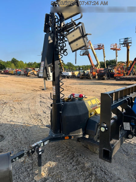 2022 Allmand NLV3GR (4) LED Light Fixture 350W, 23' Vertical Mast, 3kW Prime, Towable, Deep Sea L401, Leveling Jacks, Yanmar T4F 5.8hp