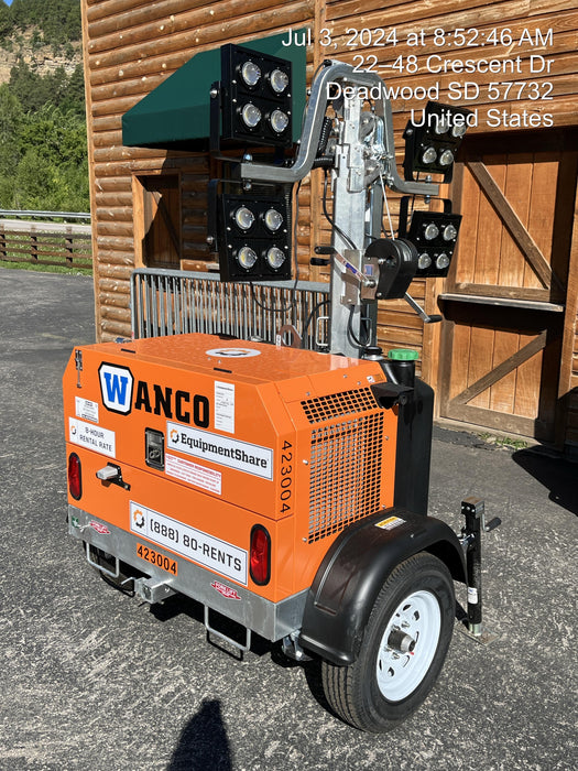 2024 Wanco WLTT-4MM4K Diesel, Deep Sea Controller, Shore Power Plug, Auto Start, (4) 350W LED Floodlights, 4kW Generator, 60 Gal Fuel Tank, 2" Ball, T3