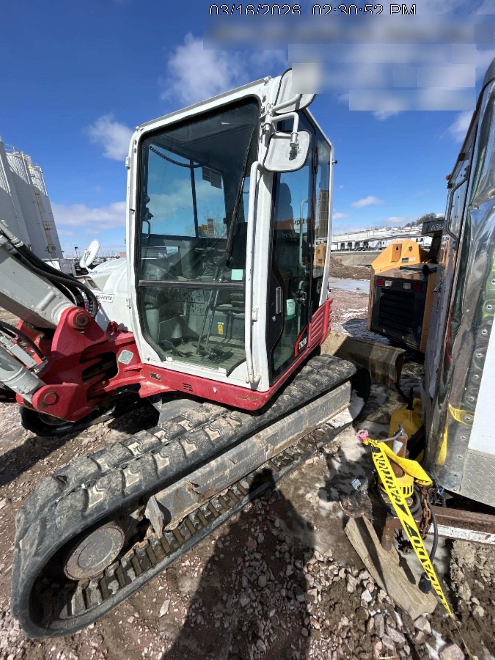 2019 Takeuchi TB290 Cab/Heat/AC Rubber tracks, Dozer blade, Travel alarm, Auxiliary hydraulics Manual QC, Hydraulic thumb, 18", 24", and 36" Buckets
