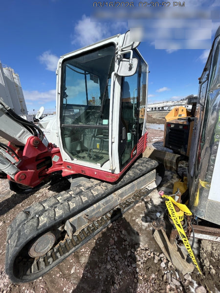 2019 Takeuchi TB290 Cab/Heat/AC Rubber tracks, Dozer blade, Travel alarm, Auxiliary hydraulics Manual QC, Hydraulic thumb, 18", 24", and 36" Buckets