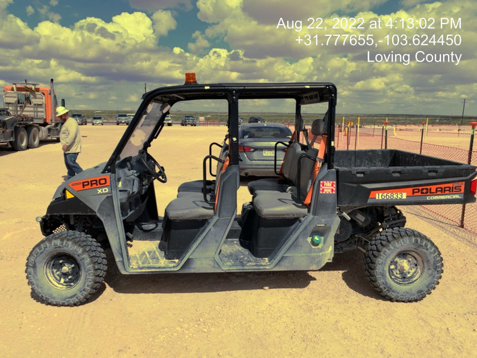 2021 Polaris Pro XD 4000D AWD Canopy, Diesel, 4-6 Passenger, LED Strobe, Rearview Mirror