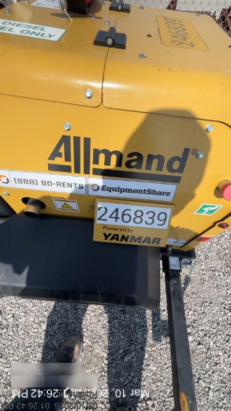 2022 Allmand NLV3GR (4) LED Light Fixture 350W, 23' Vertical Mast, 3kW Prime, Towable, ES Decals, T3