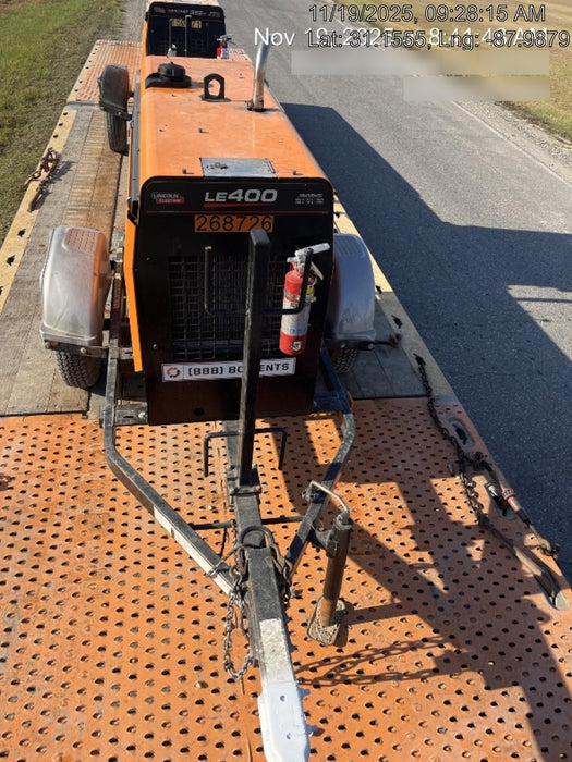 2022 Lincoln Electric LE400 Kubota V1505, Trlr, Cable Rack, Light Kit, ES Decals, T3