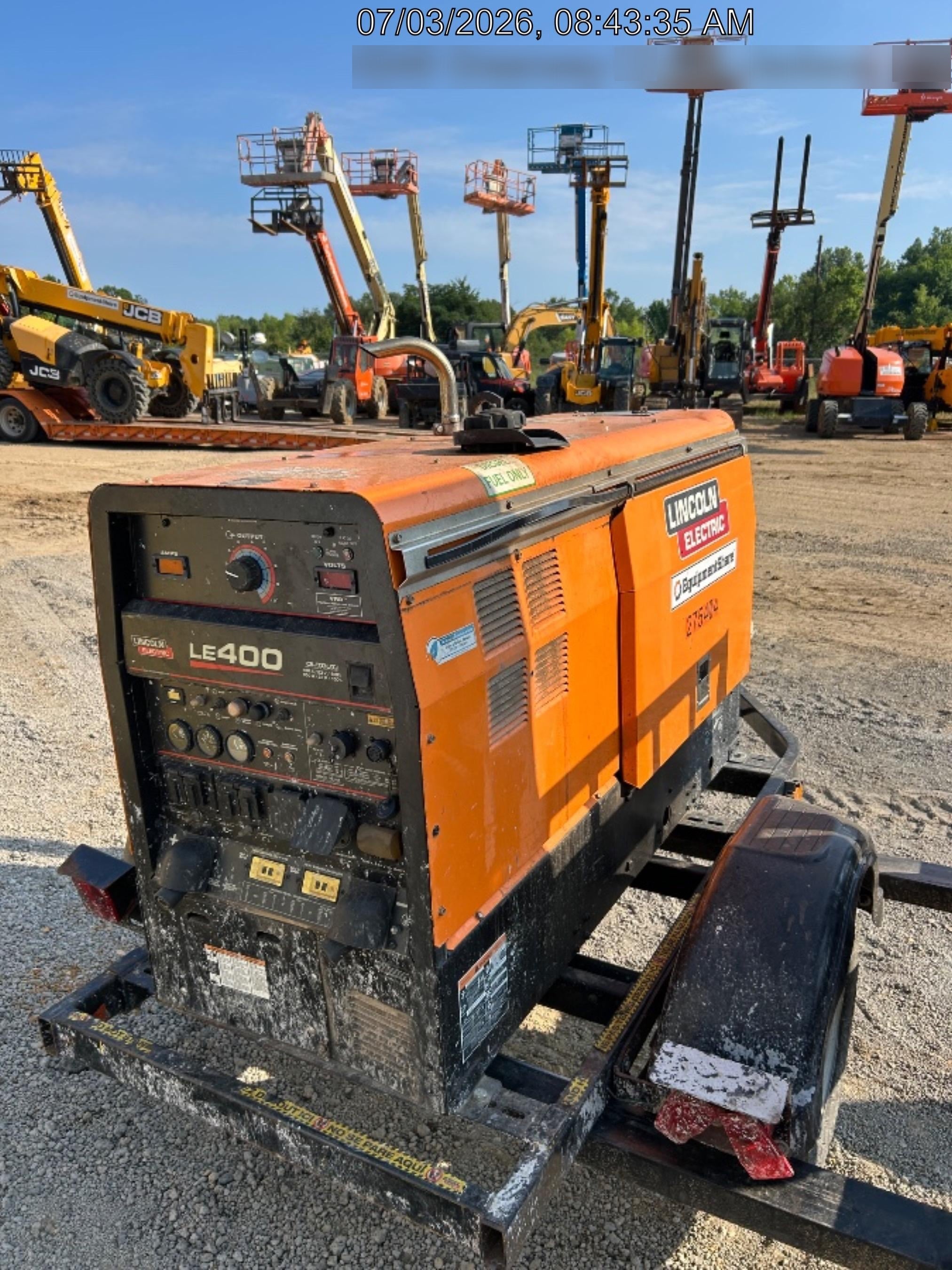 2022 Lincoln Electric LE400 Kubota V1505, Trlr, Cable Rack, Light Kit, ES Decals, T3