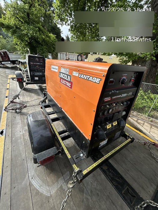 2021 Lincoln Electric Vantage 322 Vantage 322 Ready Pak 3 w/ Decals, ORANGE (includes trailer, cable rack, fender light kit) NO Telematics