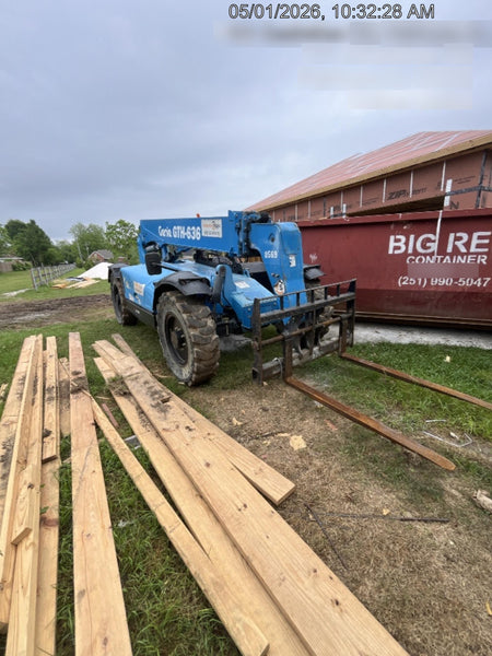 2018 Genie GTH-636 Genie GTH-636 w/Open ROPS, Solid Tires, Work Light/Beacon, 48" Carriage and Forks