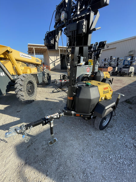 2022 Allmand NLV3GR (4) LED Light Fixture 350W, 23' Vertical Mast, 3kW Prime, Towable, ES Decals, T3