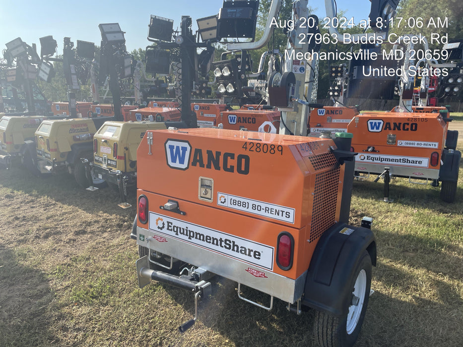 2024 Wanco WLTT-4MM4K Diesel, Deep Sea Controller, Shore Power Plug, Auto Start, (4) 350W LED Floodlights, 4kW Generator, 60 Gal Fuel Tank, 2" Ball, T3