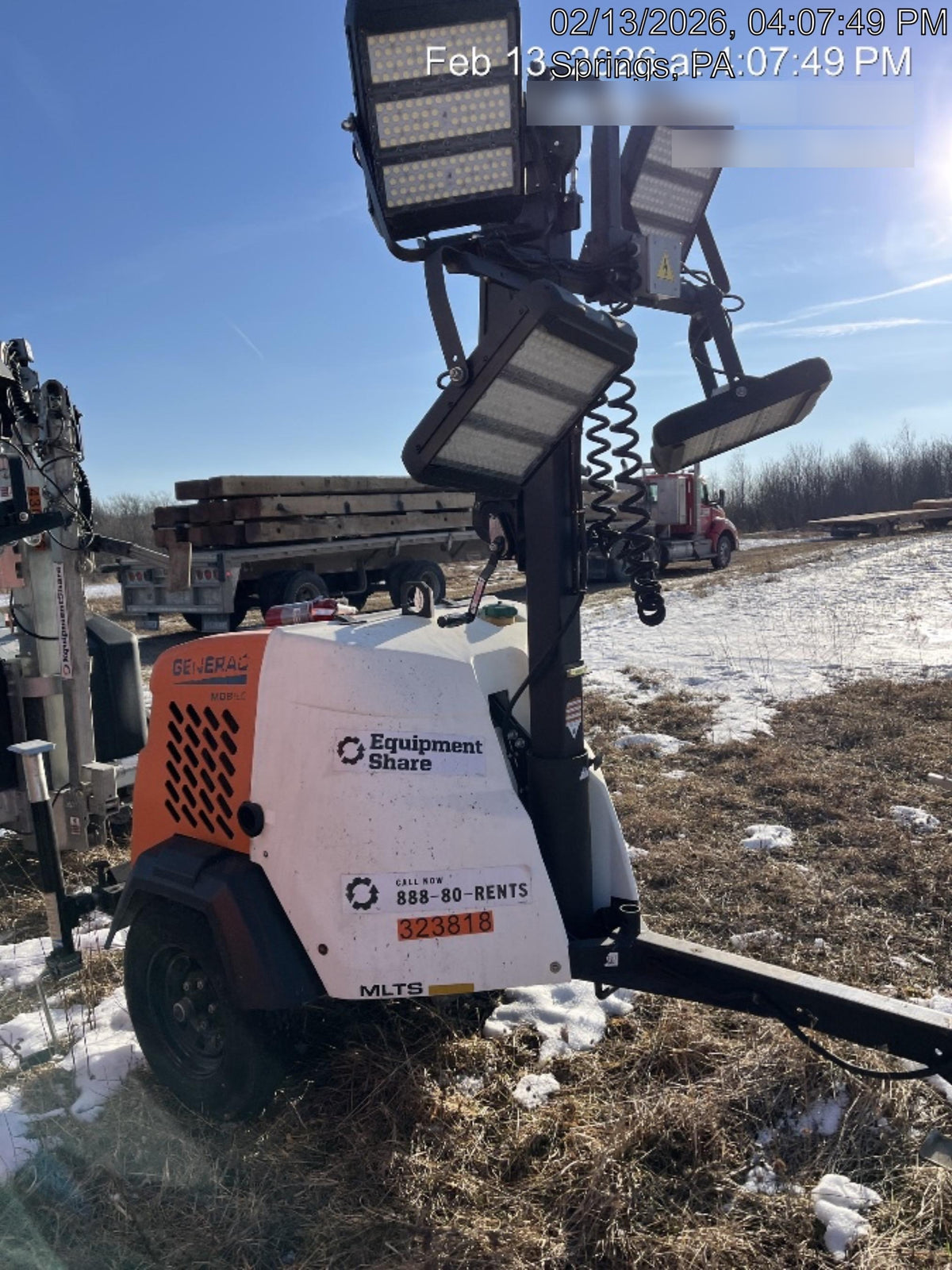 2023 Generac MLT2 Diesel, Flex Switch 120V Input, Powerzone Controller, (4) 320W LED Lights, 4kW Generator, 39.9 Gal Fuel Tank, 2" Ball, T3