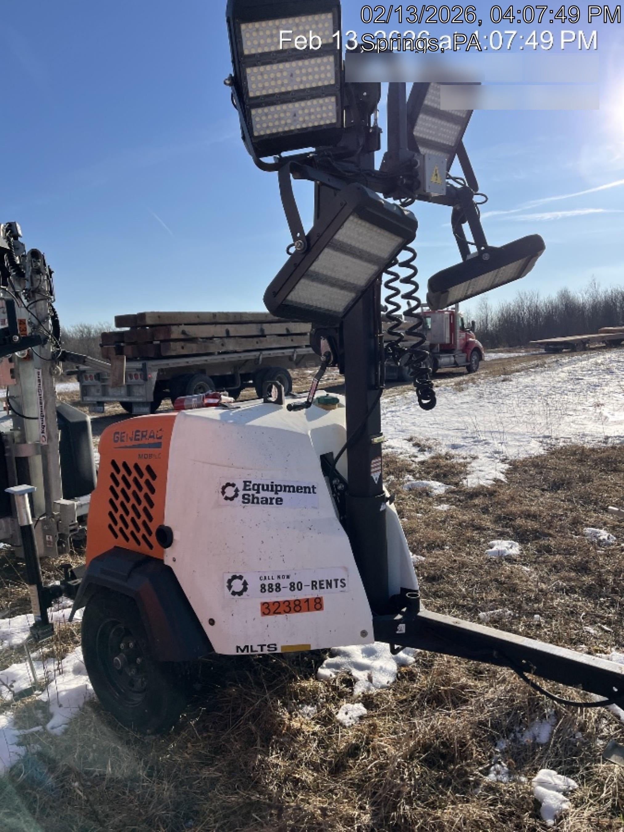 2023 Generac MLT2 Diesel, Flex Switch 120V Input, Powerzone Controller, (4) 320W LED Lights, 4kW Generator, 39.9 Gal Fuel Tank, 2" Ball, T3