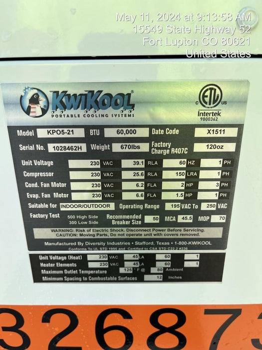 2023 KWIKOOL KPO5-21H