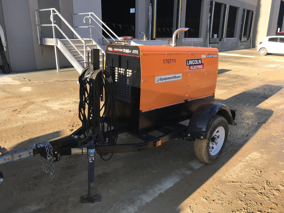 2021 Lincoln Electric Vantage 322 Vantage 322 Ready Pak 3 w/ Decals, ORANGE (includes trailer, cable rack, fender light kit) NO Telematics