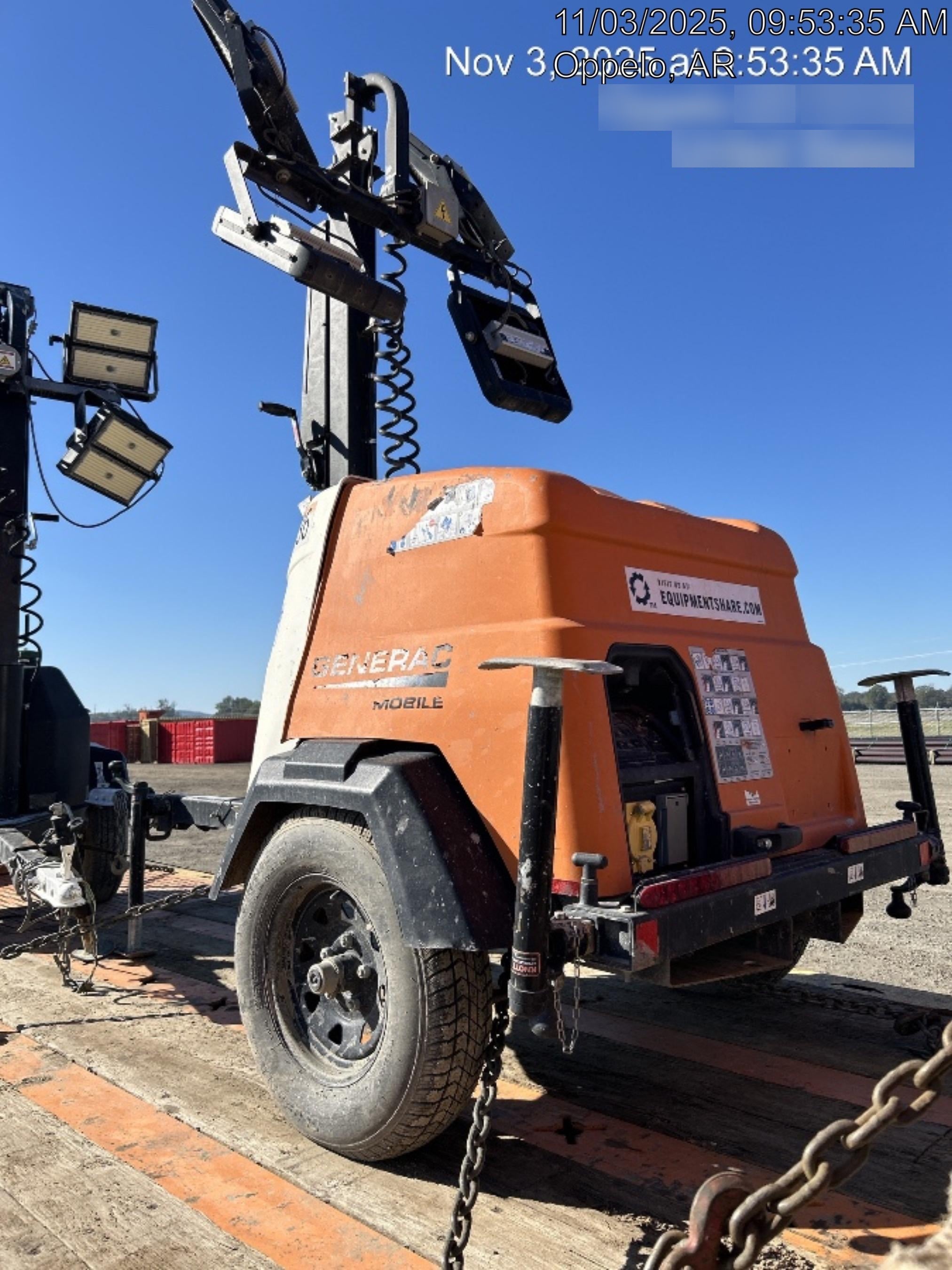 2023 Generac MLT2 Diesel, Flex Switch 120V Input, Powerzone Controller, (4) 320W LED Lights, 4kW Generator, 39.9 Gal Fuel Tank, 2" Ball, T3