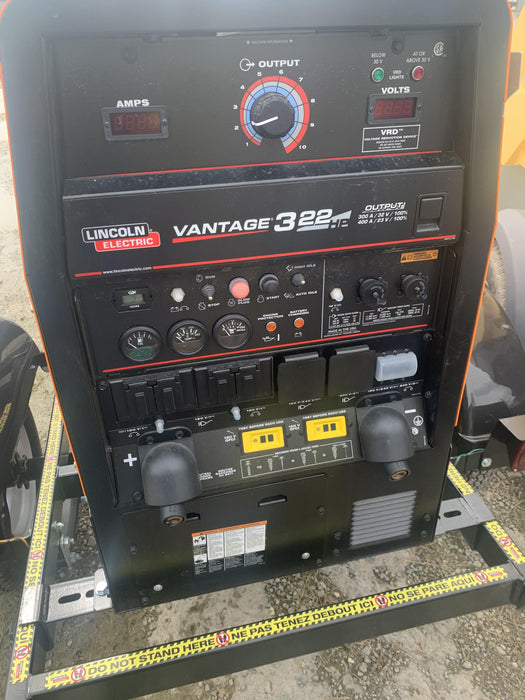 2021 Lincoln Electric Vantage 322 Vantage 322 Ready Pak 3 w/ Decals, ORANGE (includes trailer, cable rack, fender light kit) NO Telematics